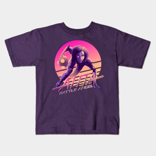 Alita: Battle Angel Kids T-Shirt by Fine_Design